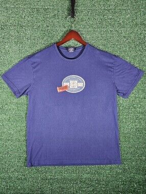 Vintage Polo by Ralph Lauren Patch-Stitch Tee / Mens Size Medium / Navy Blue